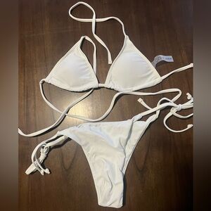 SHEIN Classic White Bikini Set